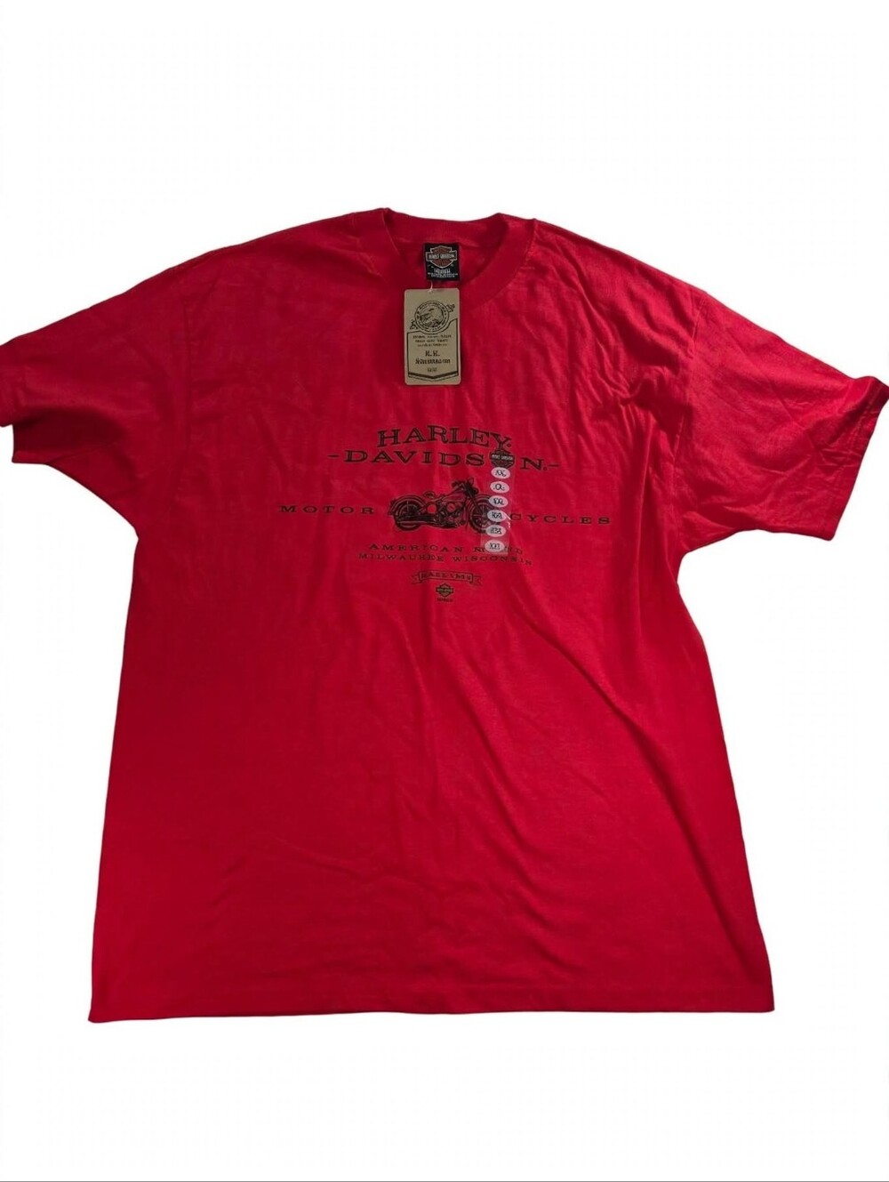 Vintage 2000 Harley Davidson Red Tee NWT XXL Cherokee Iowa
